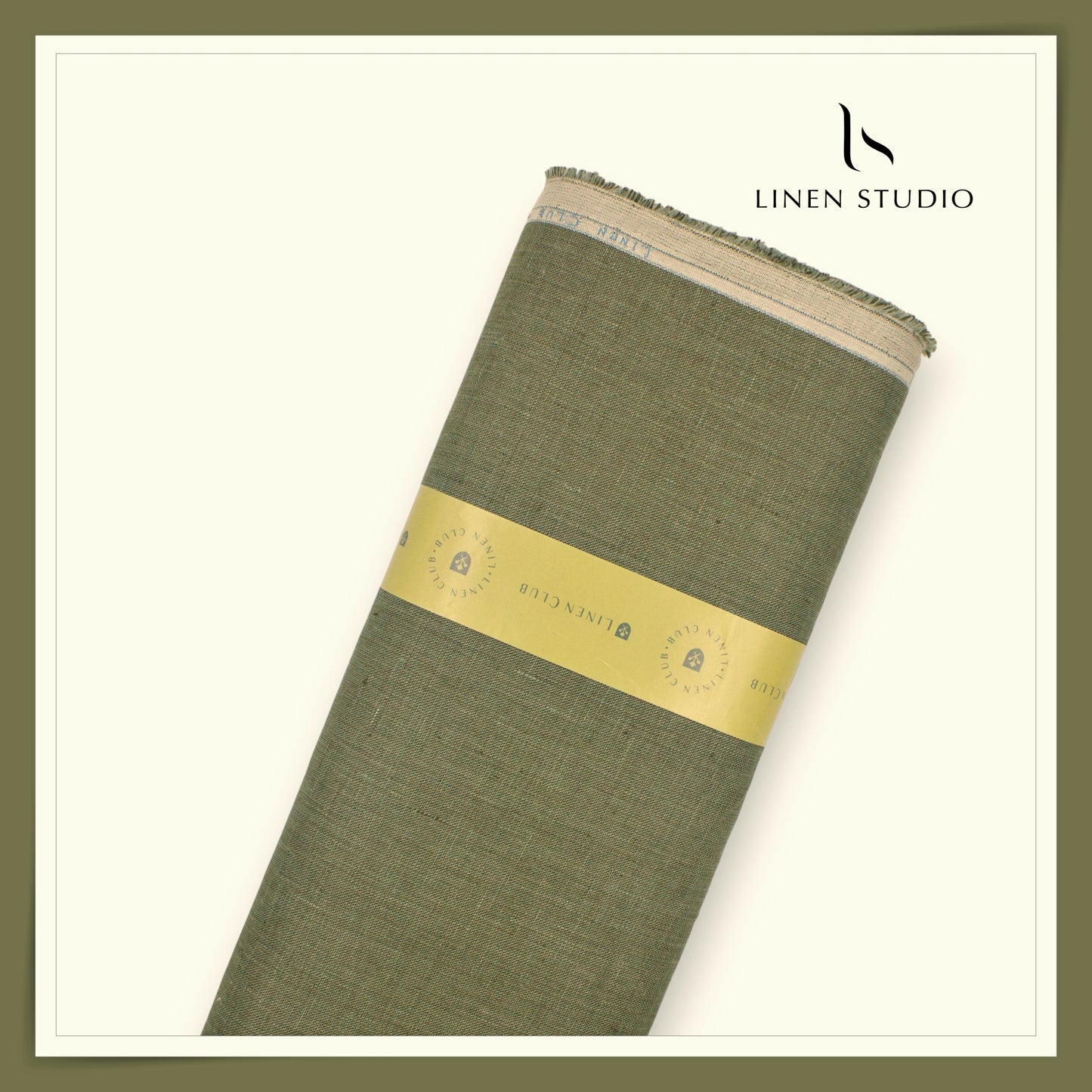 Linen Club 50 Lea Premium Linen Textured Suiting - Finch Green (NEW)