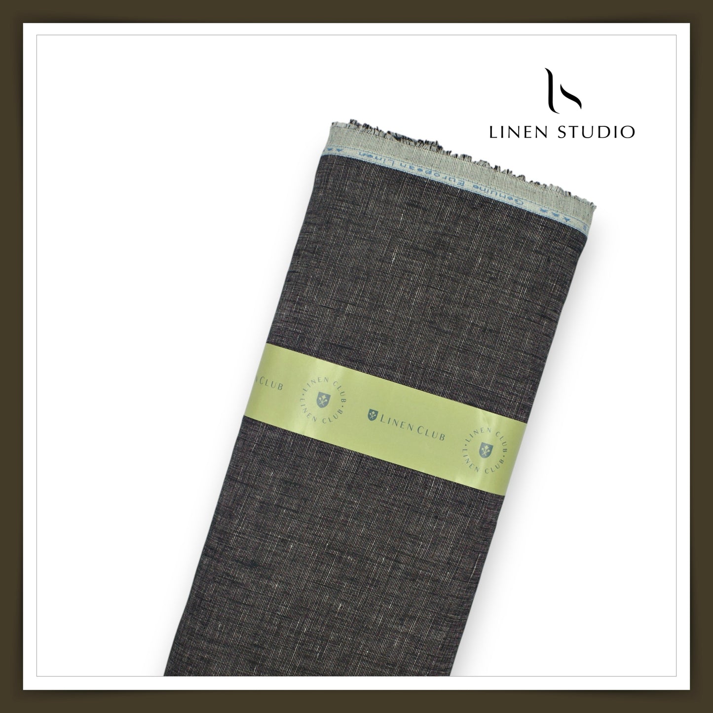 Linen Club 40 Lea Premium Textured Linen Suiting - Dark Brown (NEW)