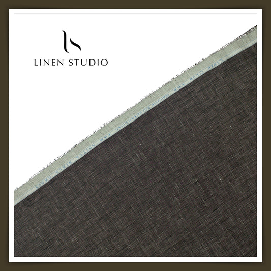 Linen Club 40 Lea Premium Textured Linen Suiting - Dark Brown (NEW)