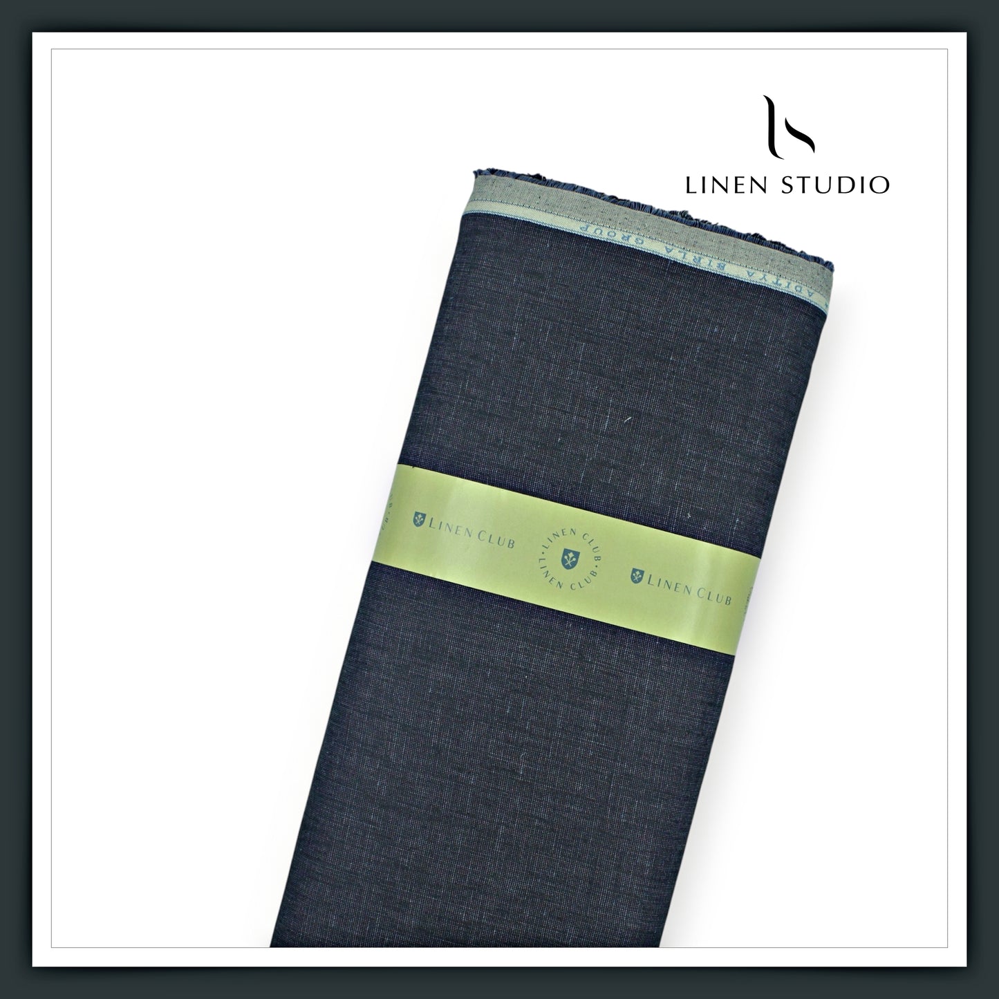 Linen Club 40 Lea Premium Textured Linen Suiting - Dark Greyish Blue (NEW)