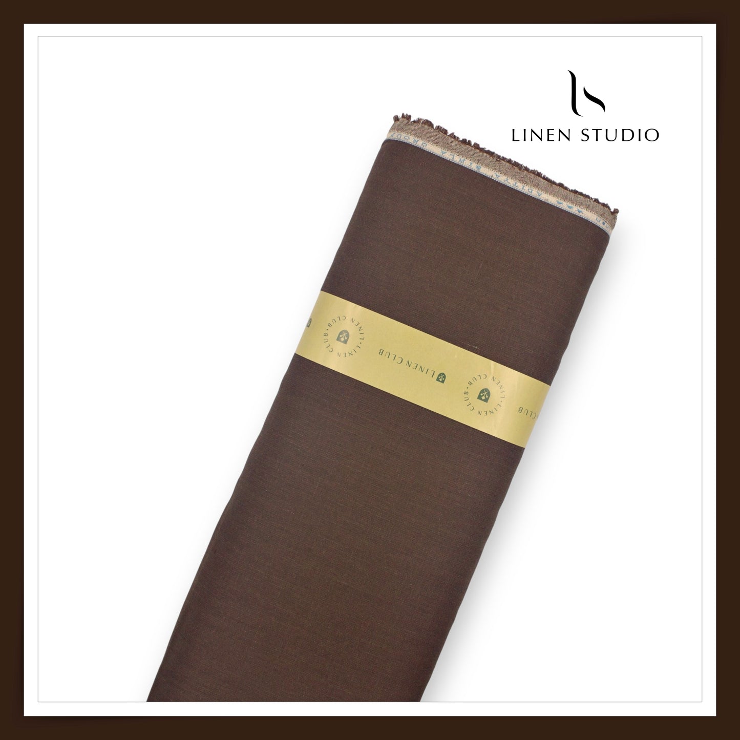 Linen Club 40 Lea Premium Linen Suiting - English Brown Plain (NEW)