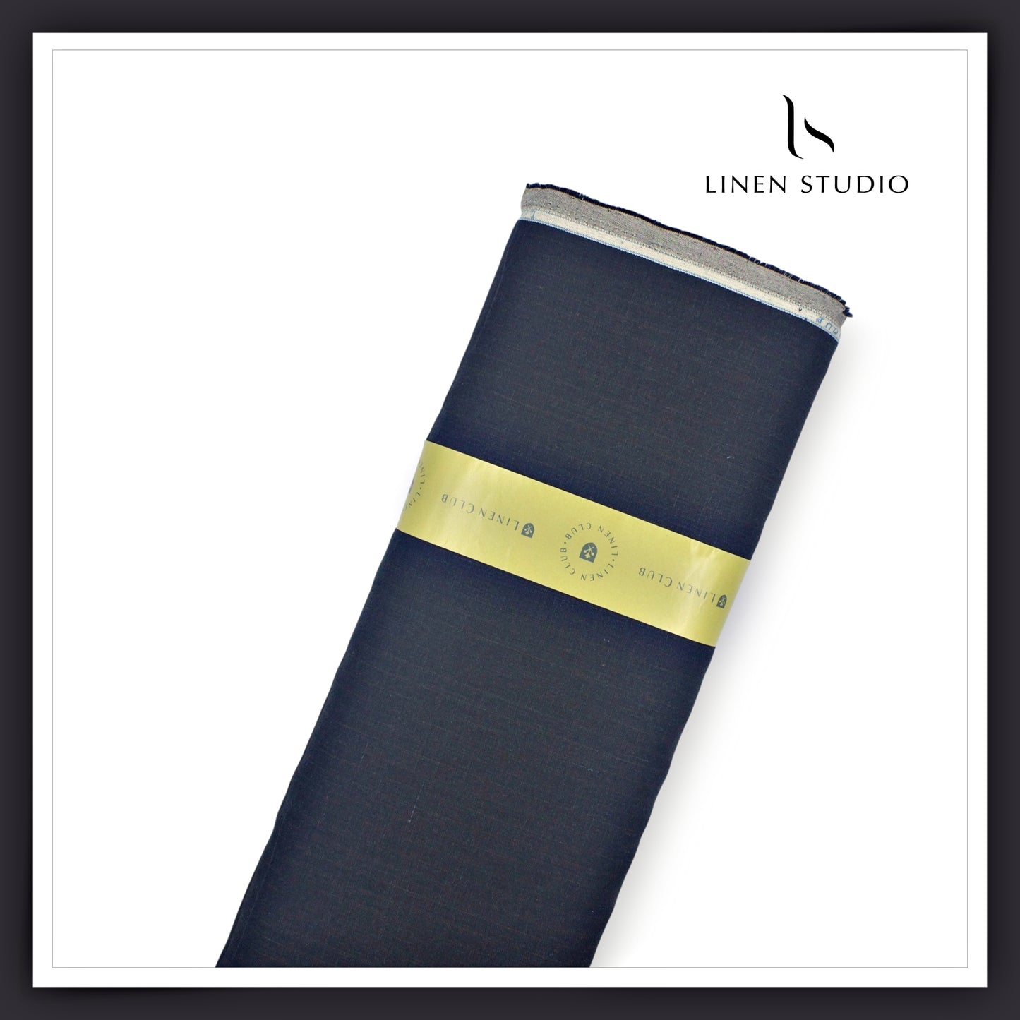 Linen Club 40 Lea Premium Linen Suiting - Blue with Subtle Stripes (NEW) (Zoom In)