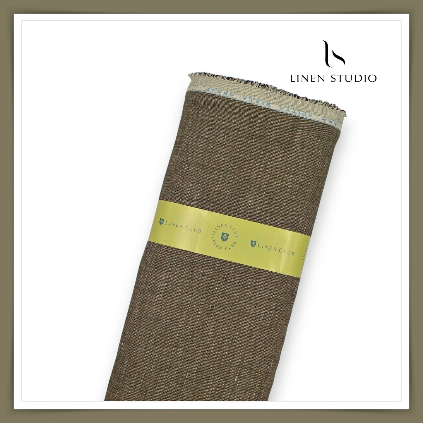 Linen Club 40 Lea Premium Textured Linen Suiting - Classic Brown (NEW)