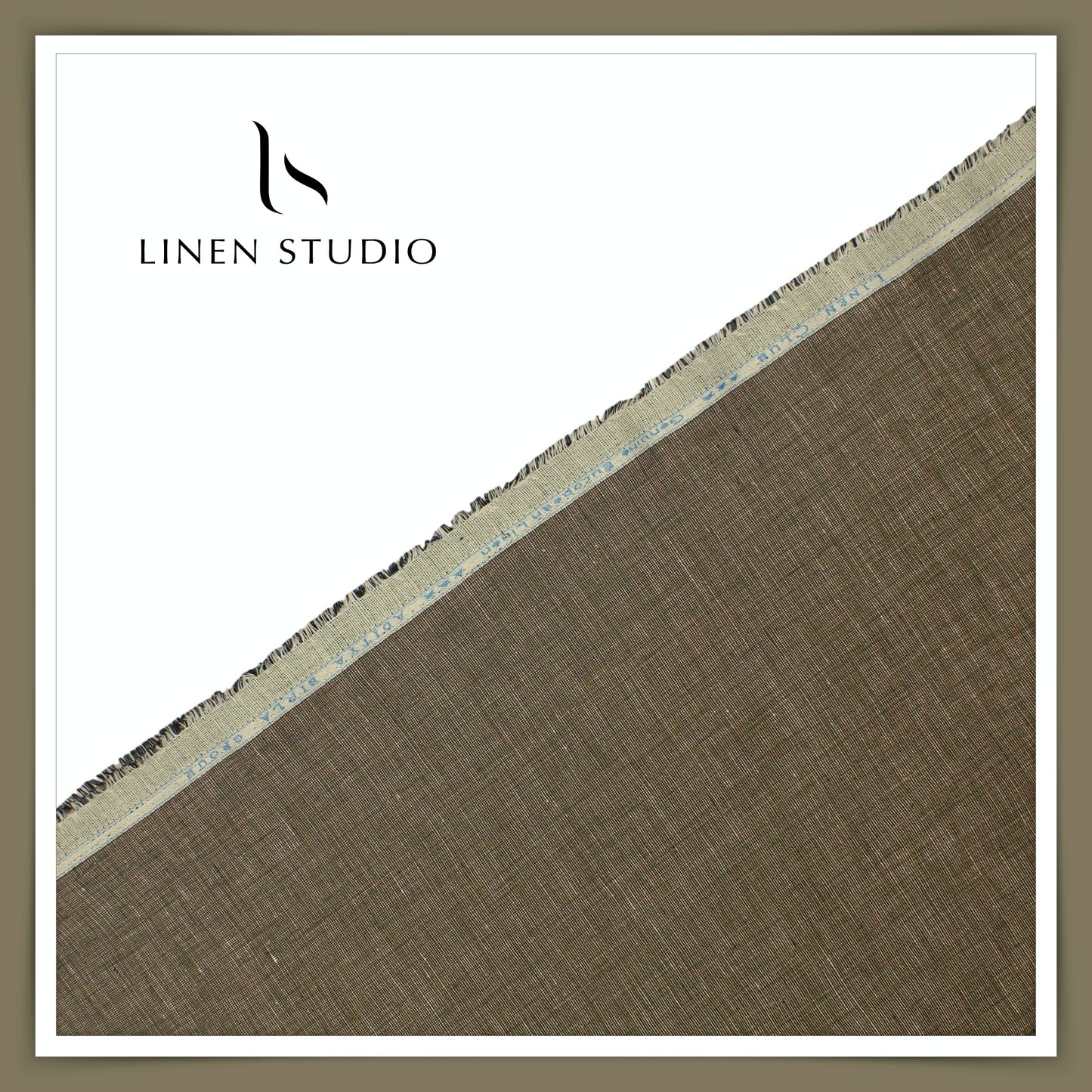 Linen Club 40 Lea Premium Textured Linen Suiting - Classic Brown (NEW)
