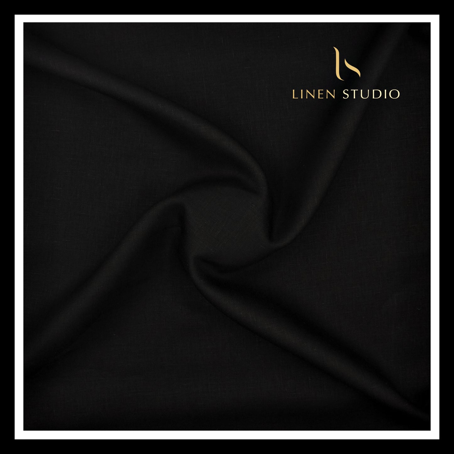 Linen Club 40 Lea Premium Linen Suiting - Pitch Black (NEW)