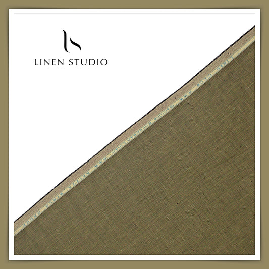 Linen Club 40 Lea Premium Textured Linen Suiting - Camo Green (NEW)