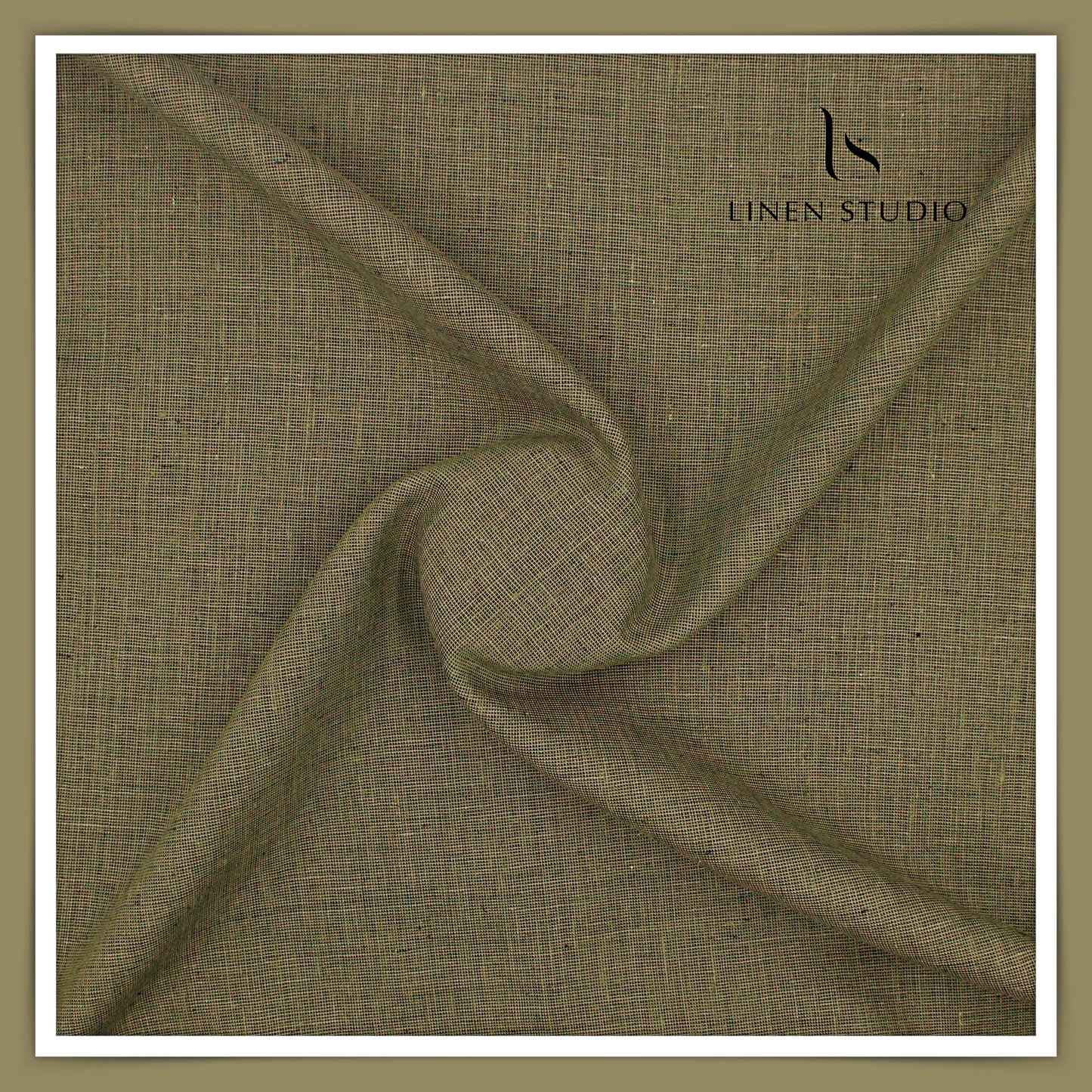 Linen Club 40 Lea Premium Textured Linen Suiting - Camo Green (NEW)