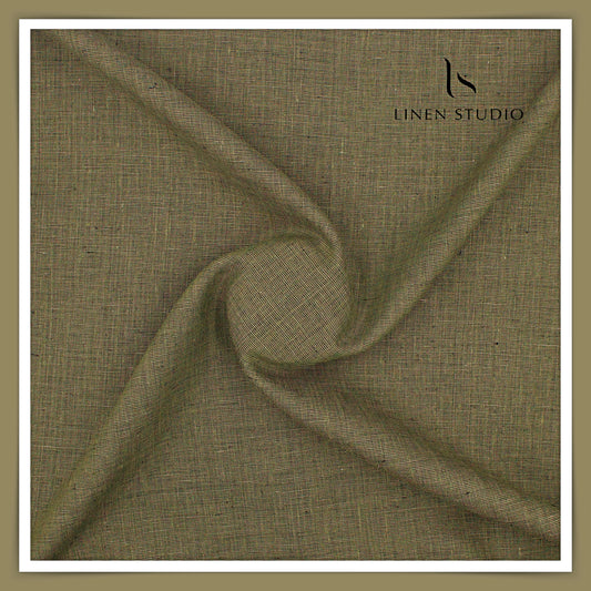 Linen Club 40 Lea Premium Textured Linen Suiting - Camo Green (NEW)