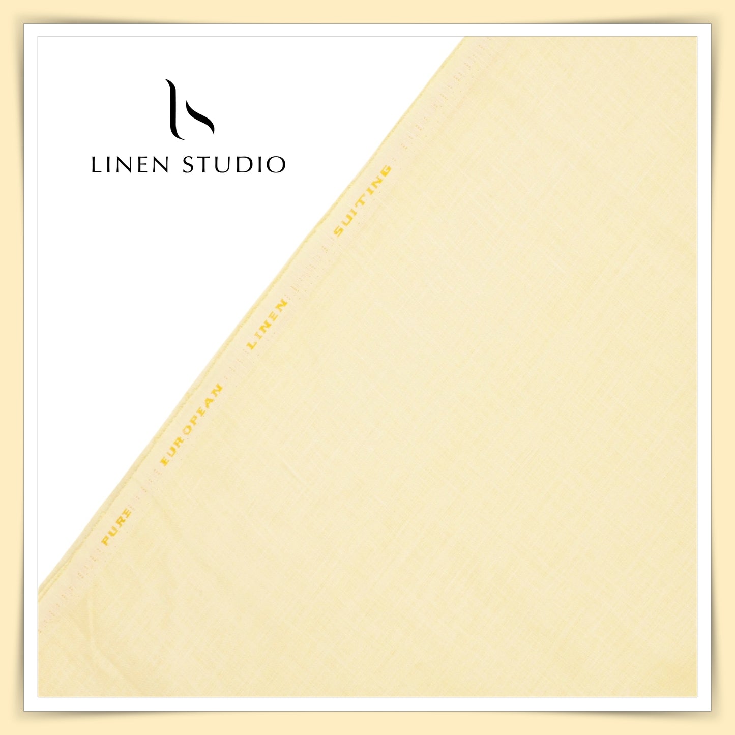 Pure Linen Twill Weave Trouser Fabric - Champagne