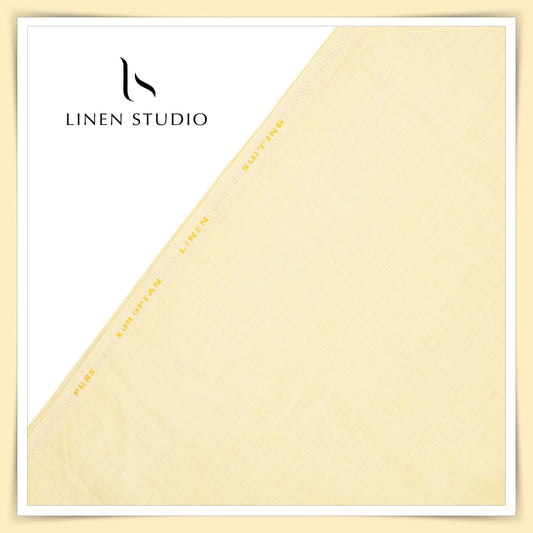 Pure Linen Twill Weave Trouser Fabric - Champagne