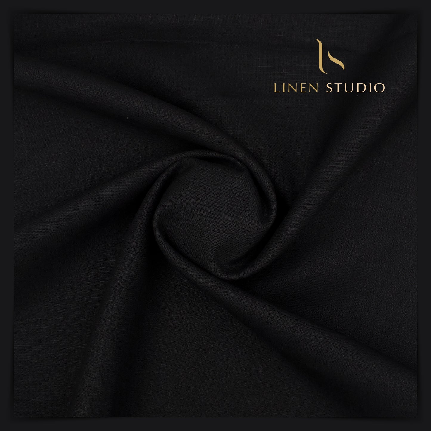 Pure Linen Trouser Fabric - Slub Black - Linen Studio
