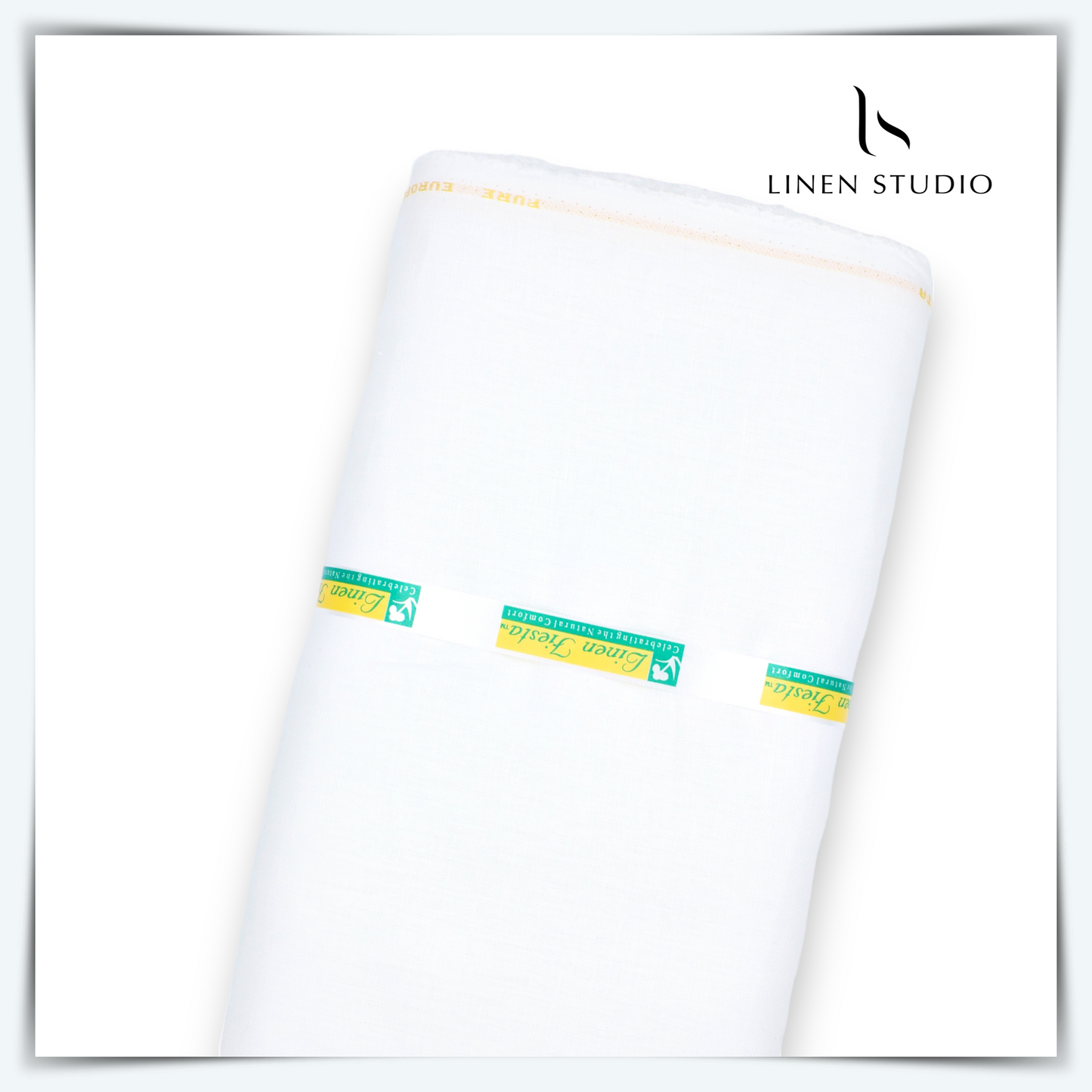 Pure Linen Trouser Fabric - Twill White - Linen Studio