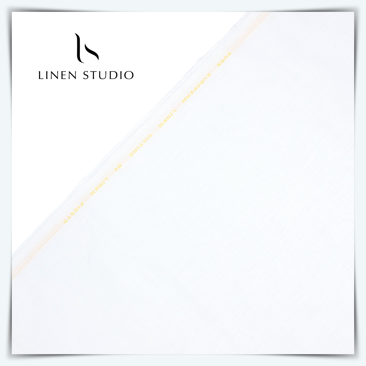 Pure Linen Trouser Fabric - Twill White - Linen Studio