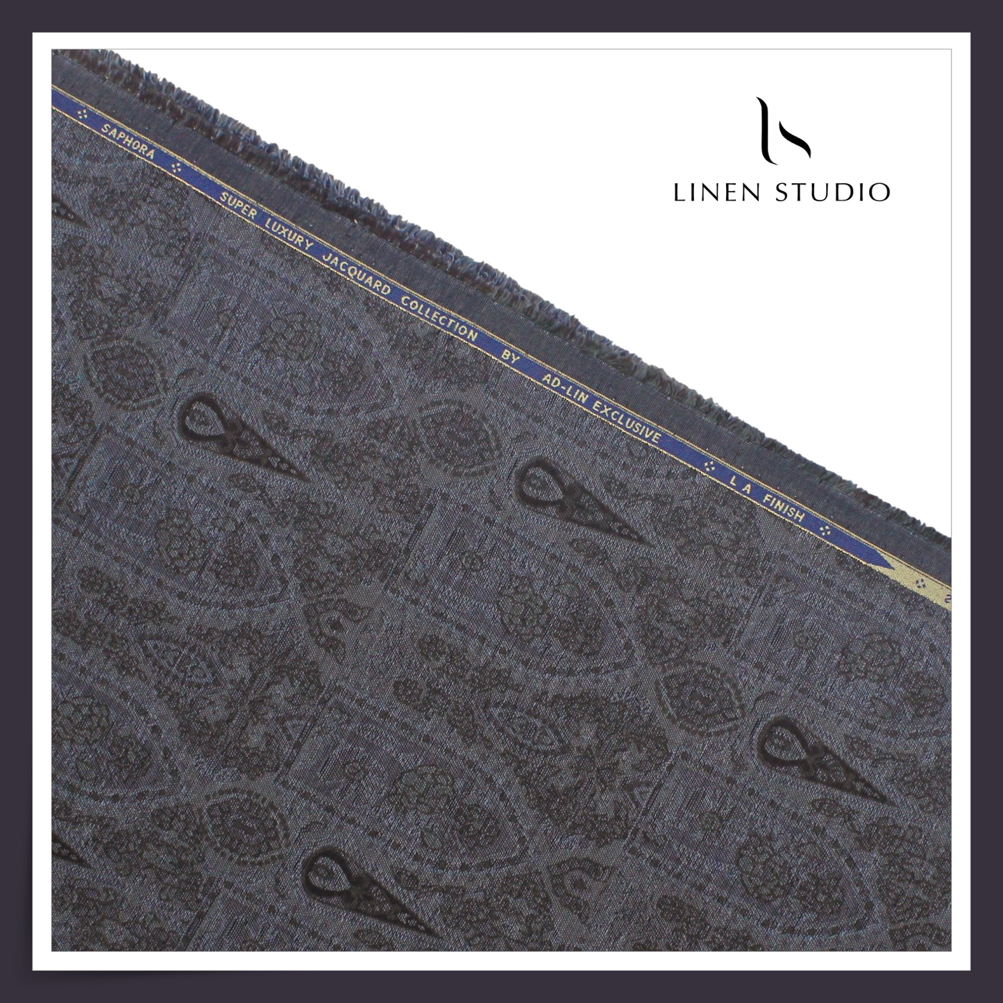 REVERSIBLE Premium Giza Cotton LA Finished Jacquard Shirting - 04 (NEW) (Zoom In)