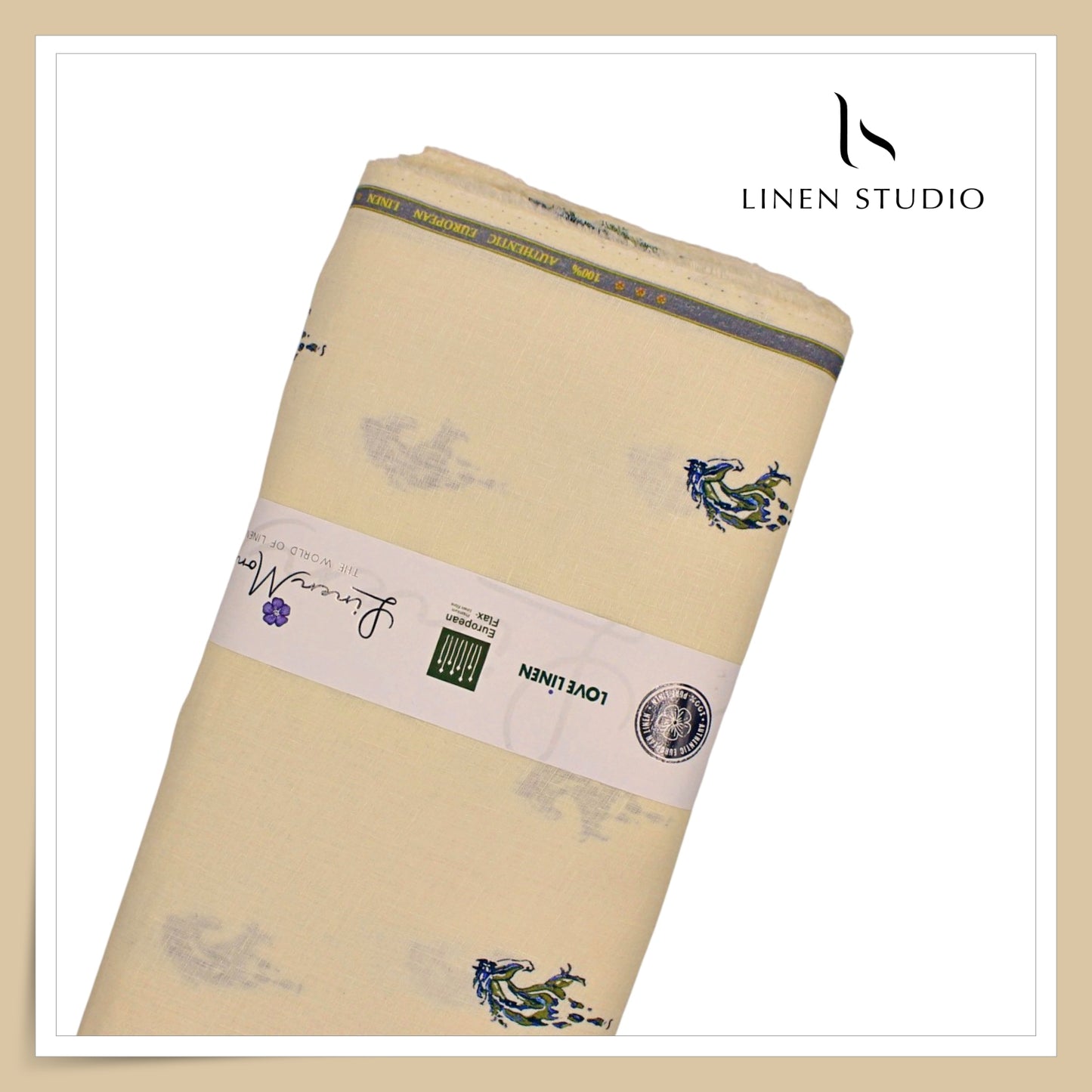 70 Lea Exclusive Digital Printed Shirting by Linen Monde - Coral Seabiscuit (NEW)