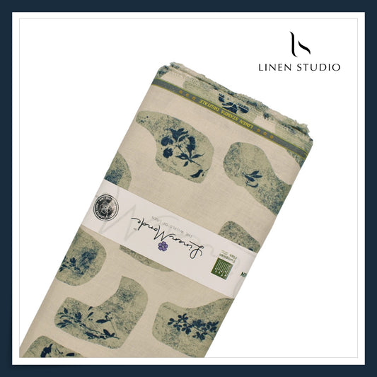 70 Lea Exclusive Digital Printed Shirting by Linen Monde - Coral Ped (NEW)