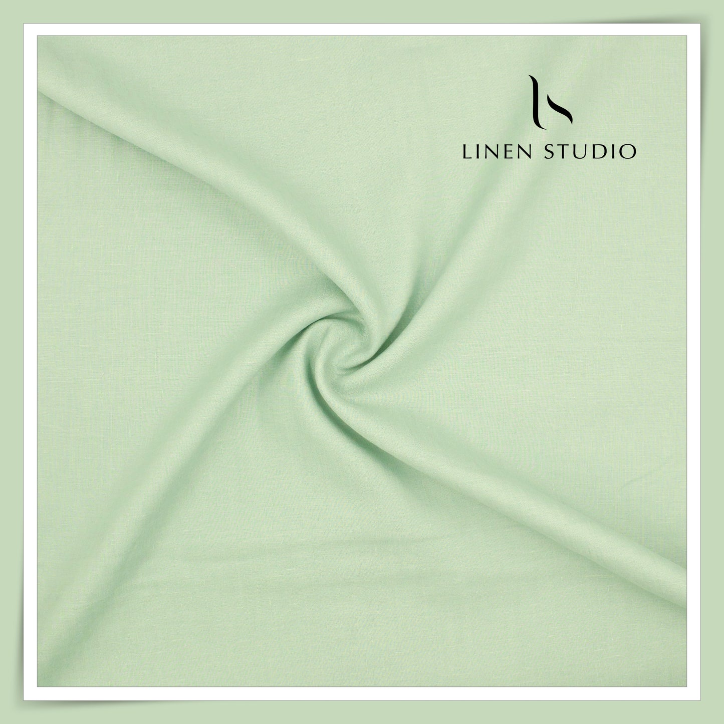 80 Lea French Linen Shirting by Vercelli Italy - Pistachio Green (1st in India) (NEW)