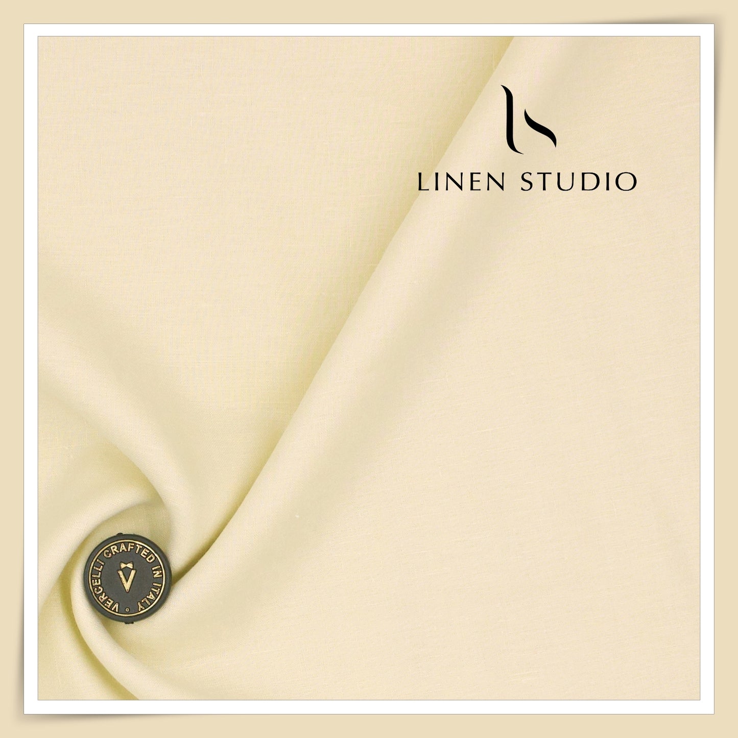 80 Lea French Linen Shirting by Vercelli Italy - Butter Yellow (1st in India) (NEW)