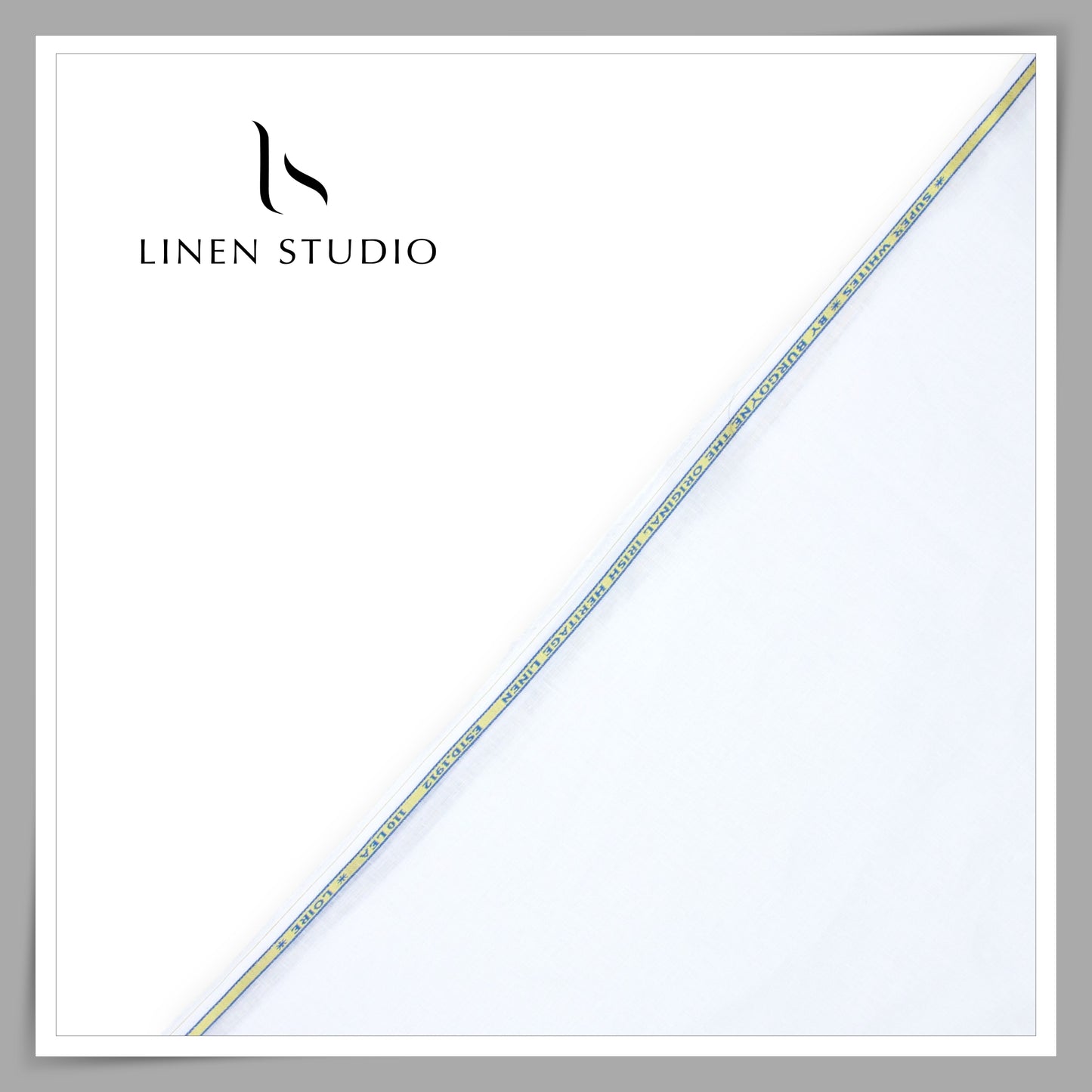 Burgoyne Pure Linen 110 Lea Shirting - Super White (Premium) (NEW)