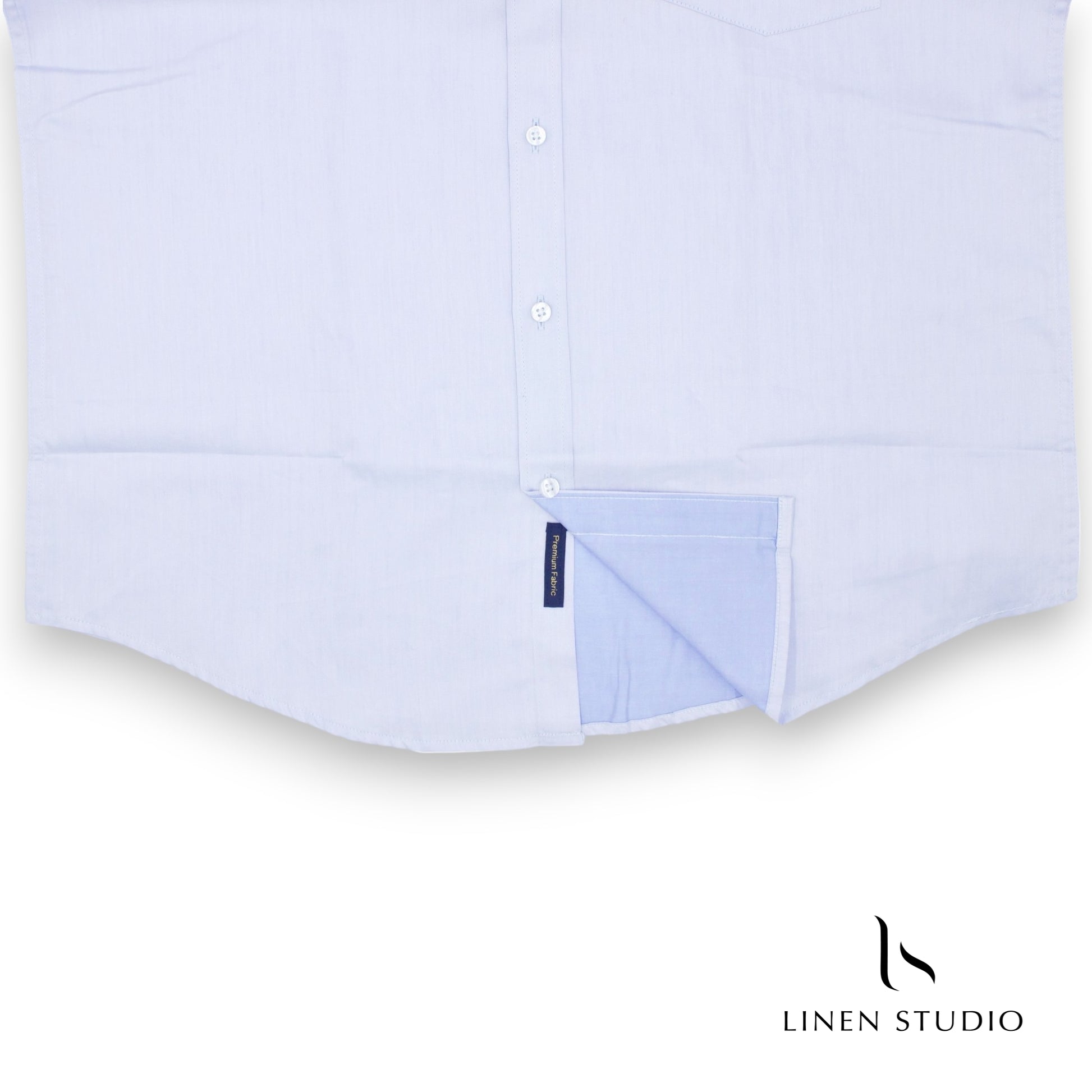 Pure Cotton 100's Count Plain Shirt -  Lavender - Linen Studio