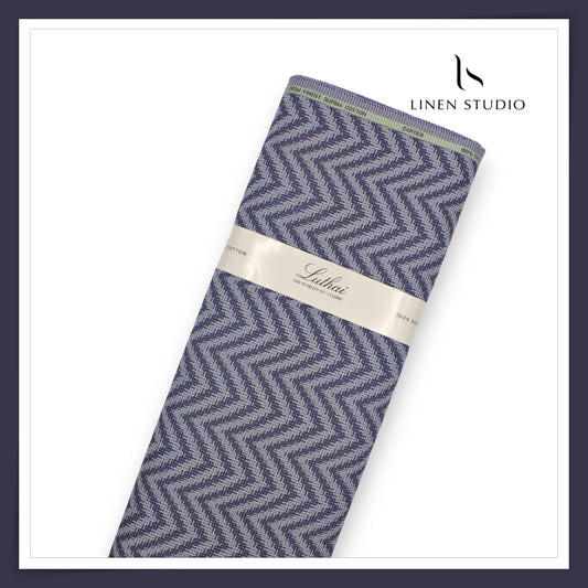 Luthai 100% Supima Cotton Jacquard Shirting - Beautiful Waves (Zoom In) (NEW)