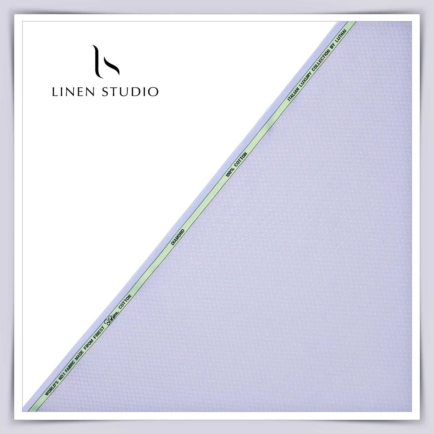 Luthai Diamond Textured Supima Cotton - Light Lilac (zoom in)