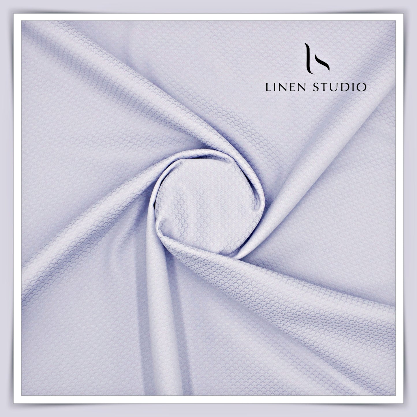 Luthai Diamond Textured Supima Cotton - Light Lilac (zoom in)
