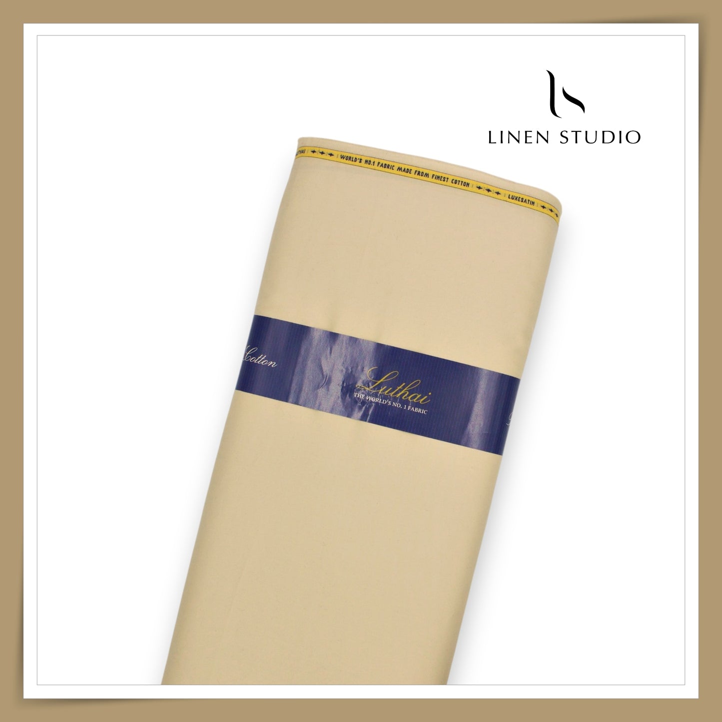 Luthai 100% Luxury Cotton Satin Shirting - Sorrell Brown (NEW)