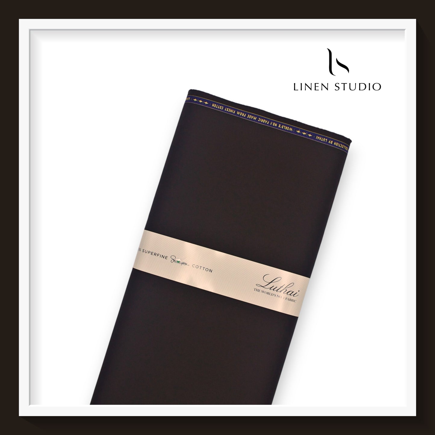 Luthai 100% Luxury Cotton Satin Shirting - Damber Brown