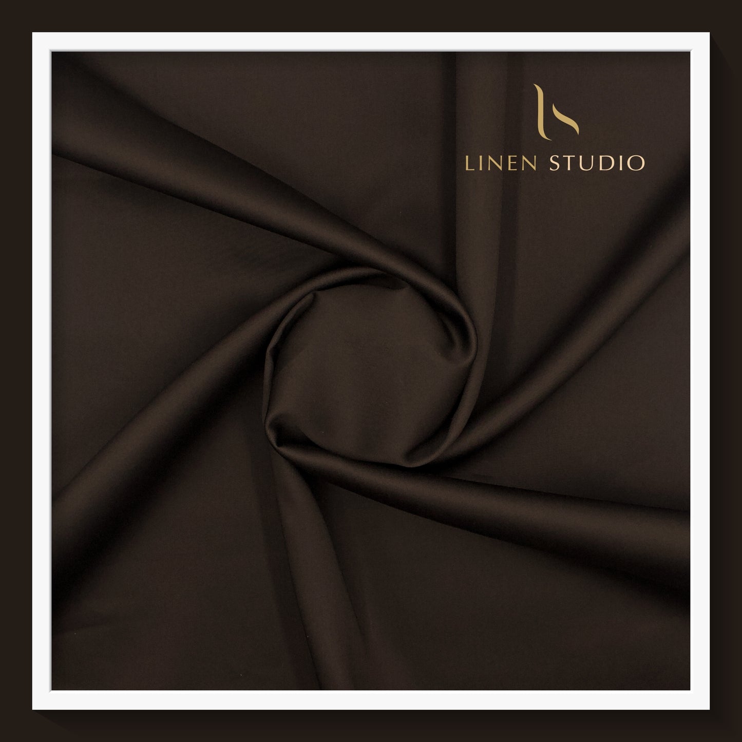 Luthai 100% Luxury Cotton Satin Shirting - Damber Brown