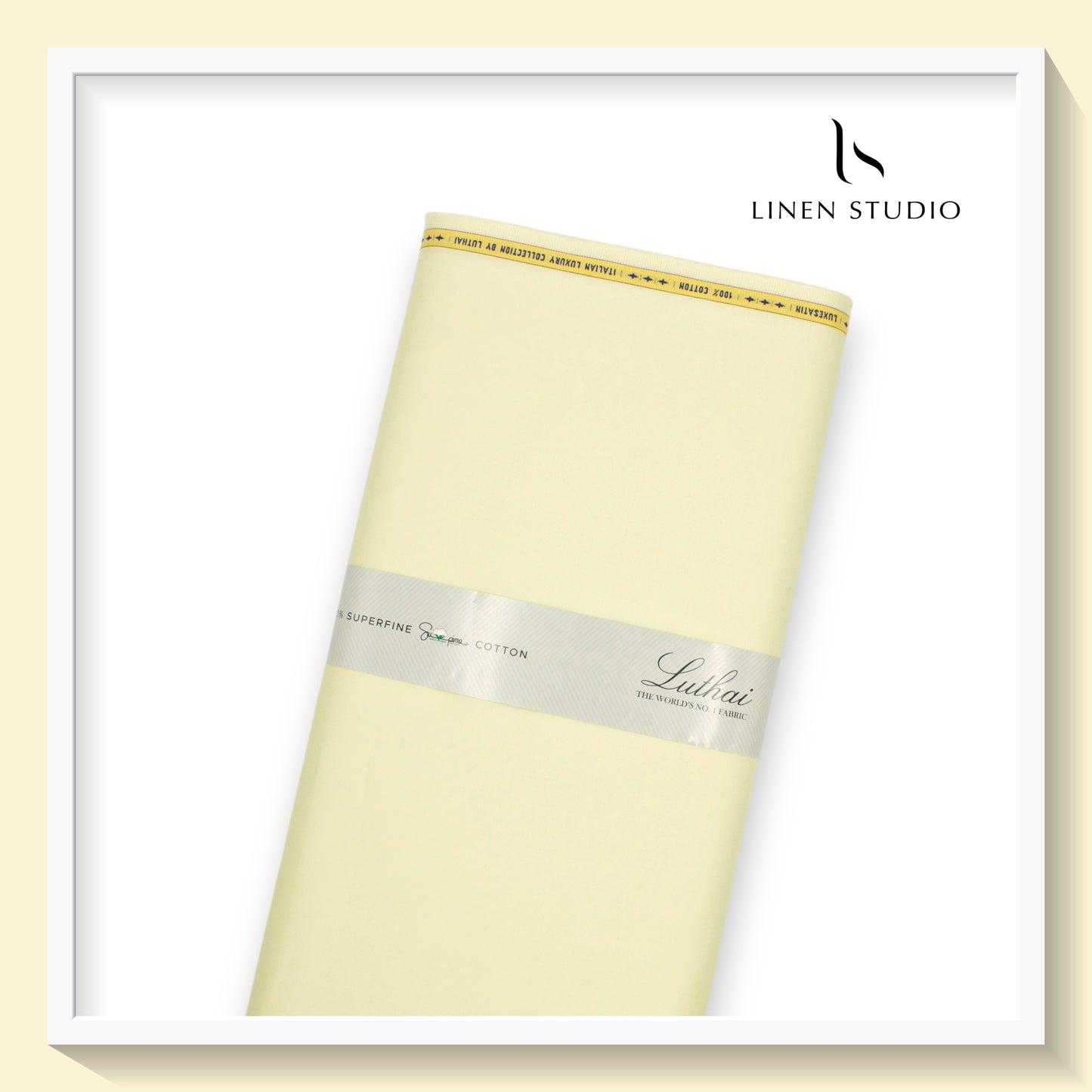 Luthai 100% Luxury Cotton Satin Shirting - Bright Daffodil Yellow