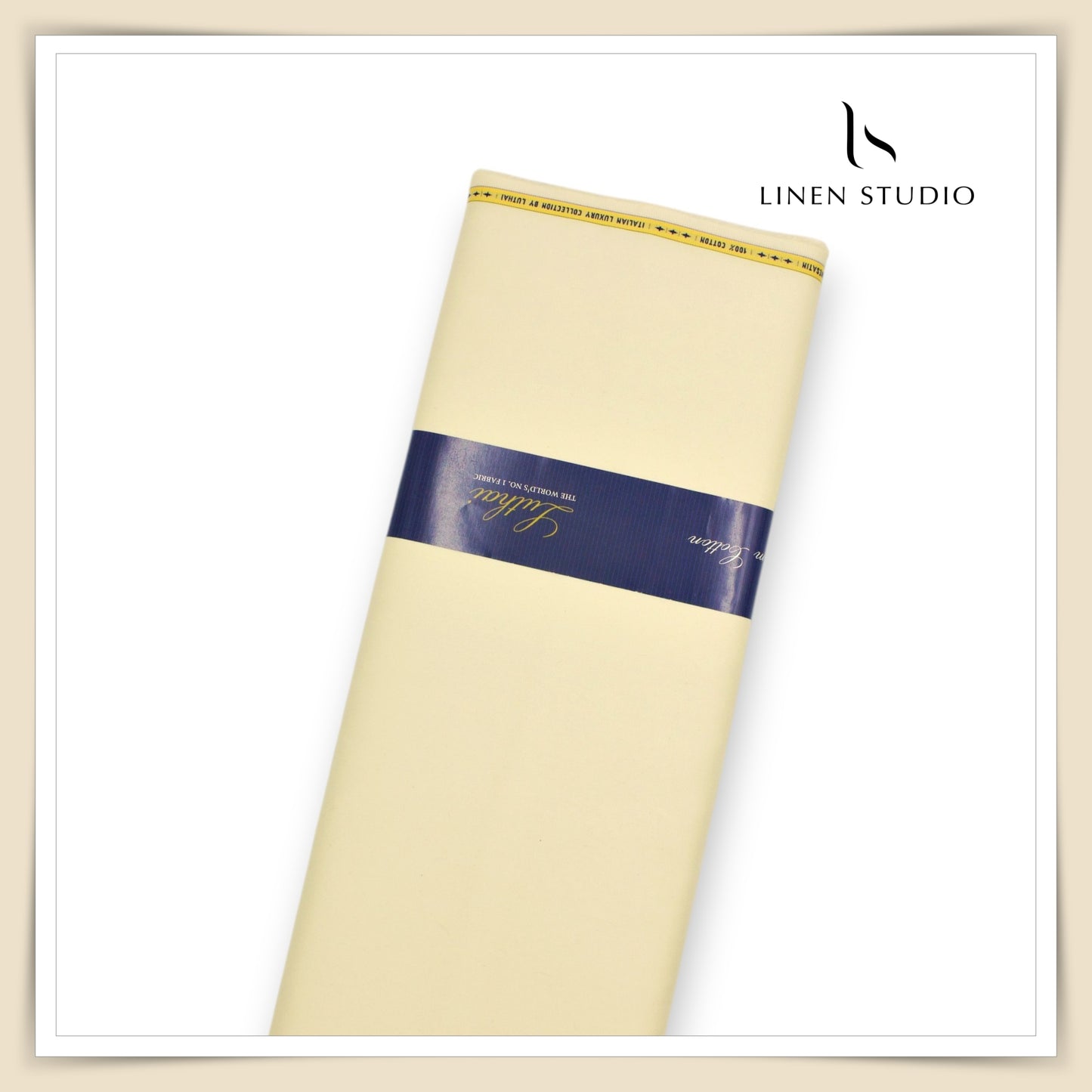 Luthai 100% Luxury Cotton Satin Shirting - Hampton Apricot (NEW)
