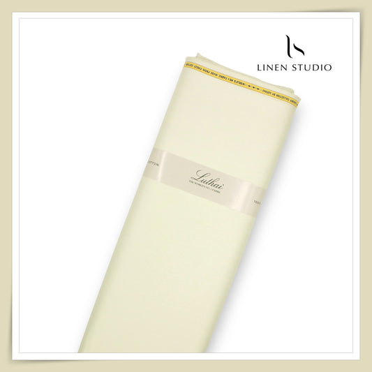 Luthai 100% Luxury Cotton Satin Shirting - Softest Yellow (NEW)