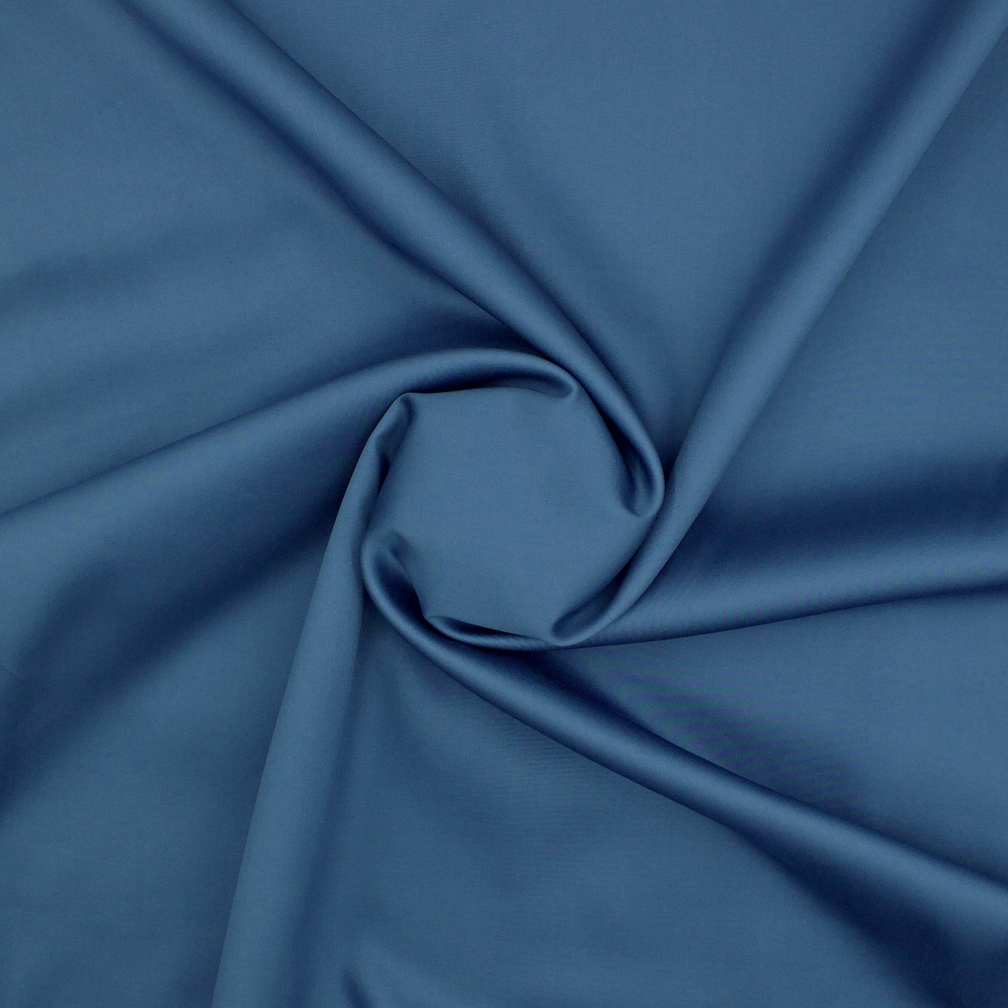 Luthai 100% Luxury Cotton Satin Shirting - Metallic Blue