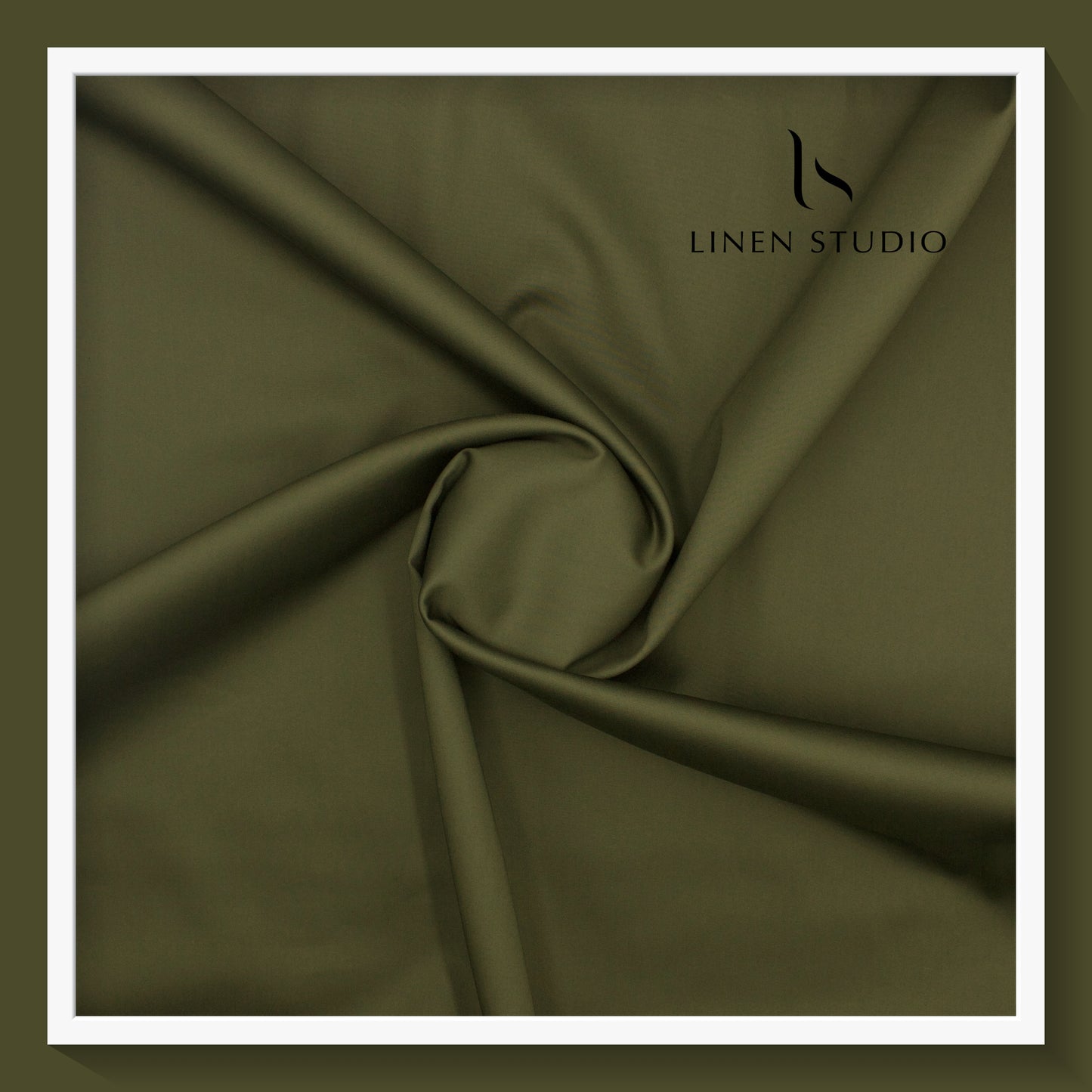 Luthai 100% Luxury Cotton Satin Shirting - Aesthetic Green