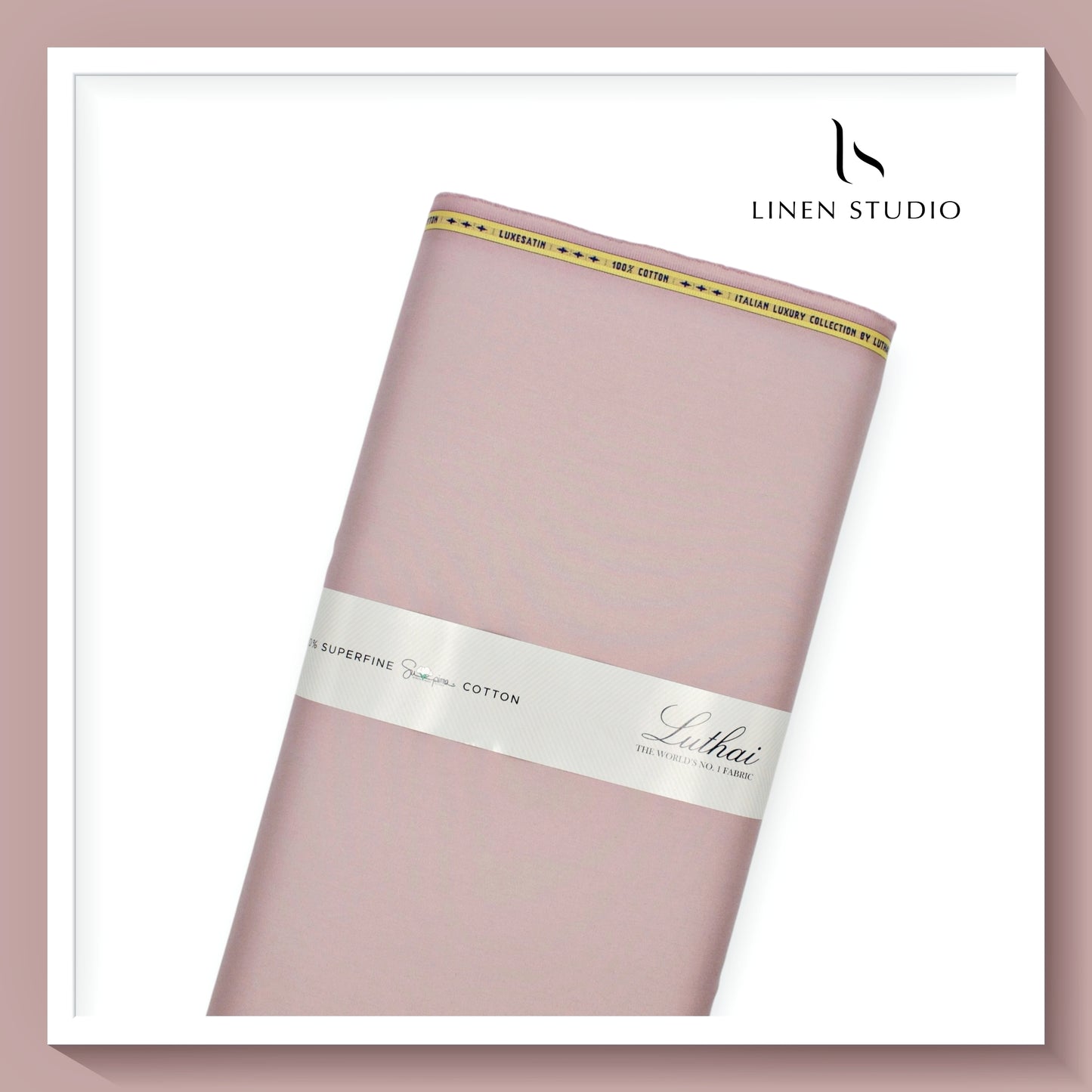 Luthai 100% Luxury Cotton Satin Shirting - Flamingo Pink