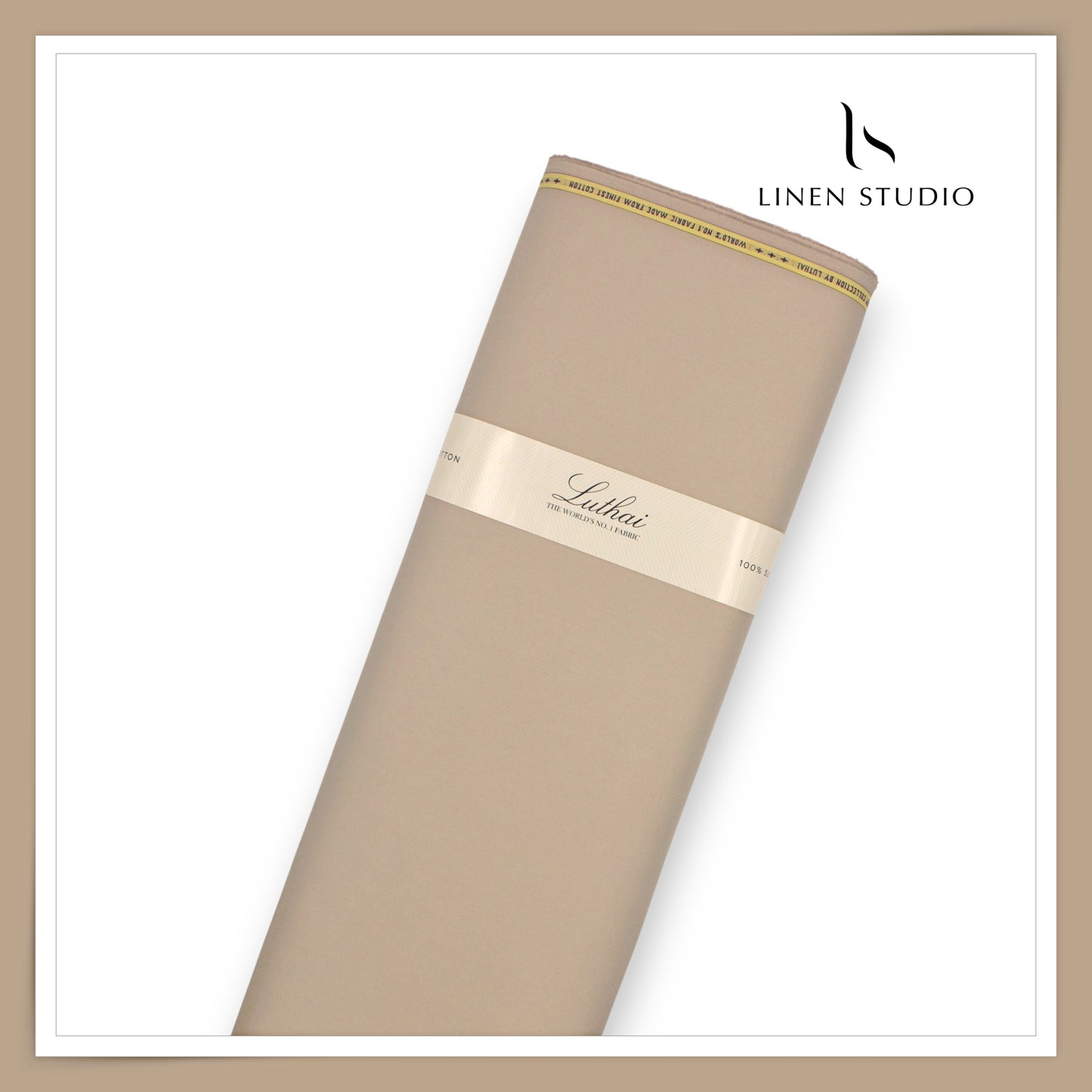 Luthai 100% Luxury Cotton Satin Shirting - Rodeo Dust (NEW)