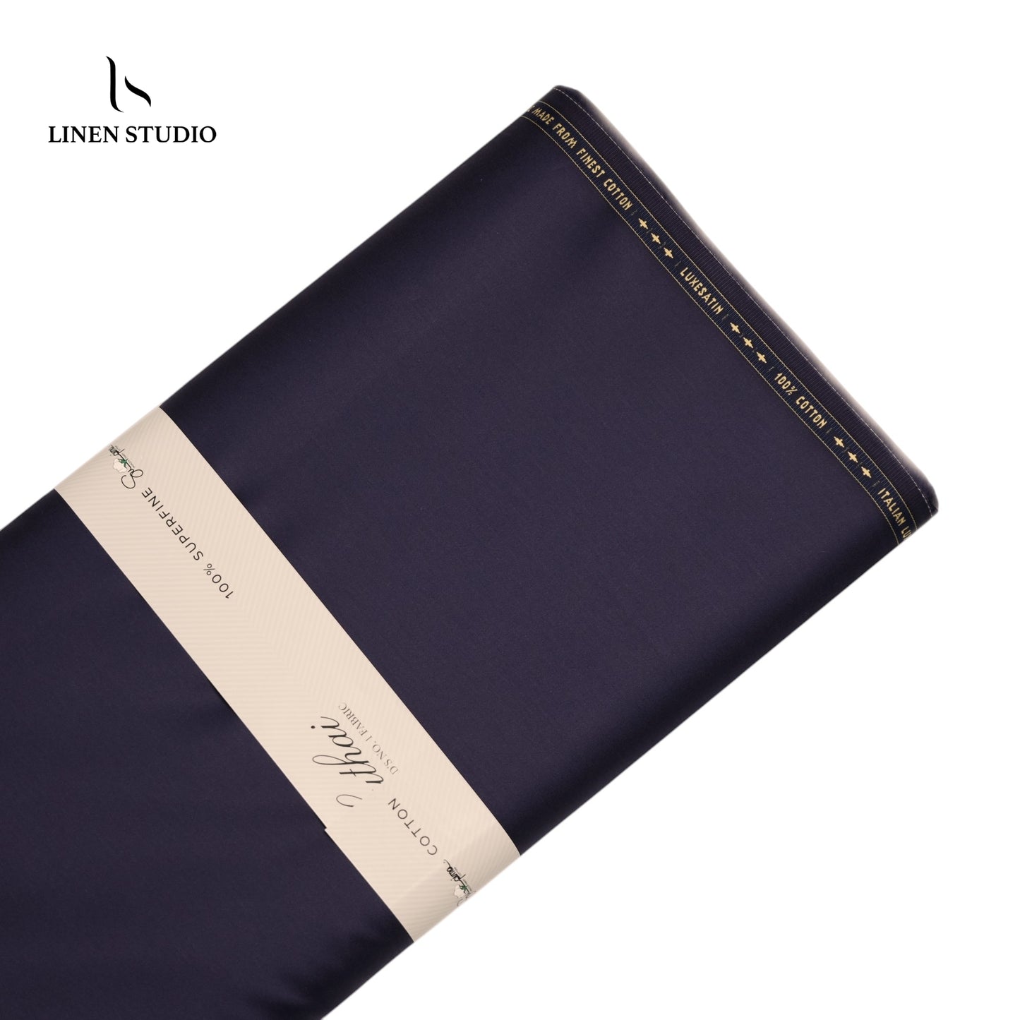 Luthai 100% Luxury Cotton Satin Shirting - Eggplant Purple