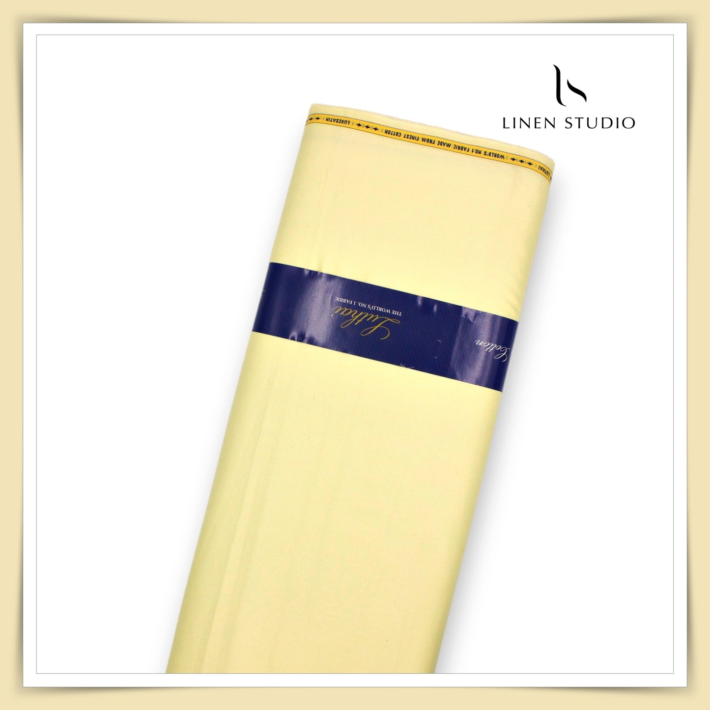 Luthai 100% Luxury Cotton Satin Shirting - Colonial Yellow (NEW)