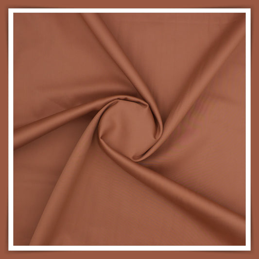 Luthai 100% Luxury Cotton Satin Shirting - Rust (Highest Selling)