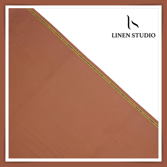 Luthai 100% Luxury Cotton Satin Shirting - Rust (Highest Selling)