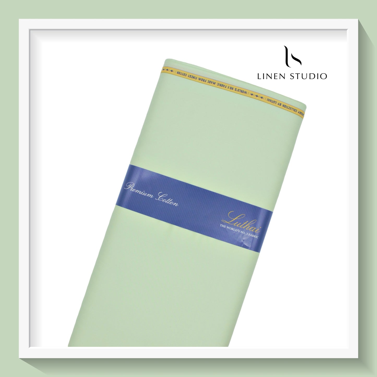 Luthai 100% Cotton Luxesatin Shirting - Green - Linen Studio