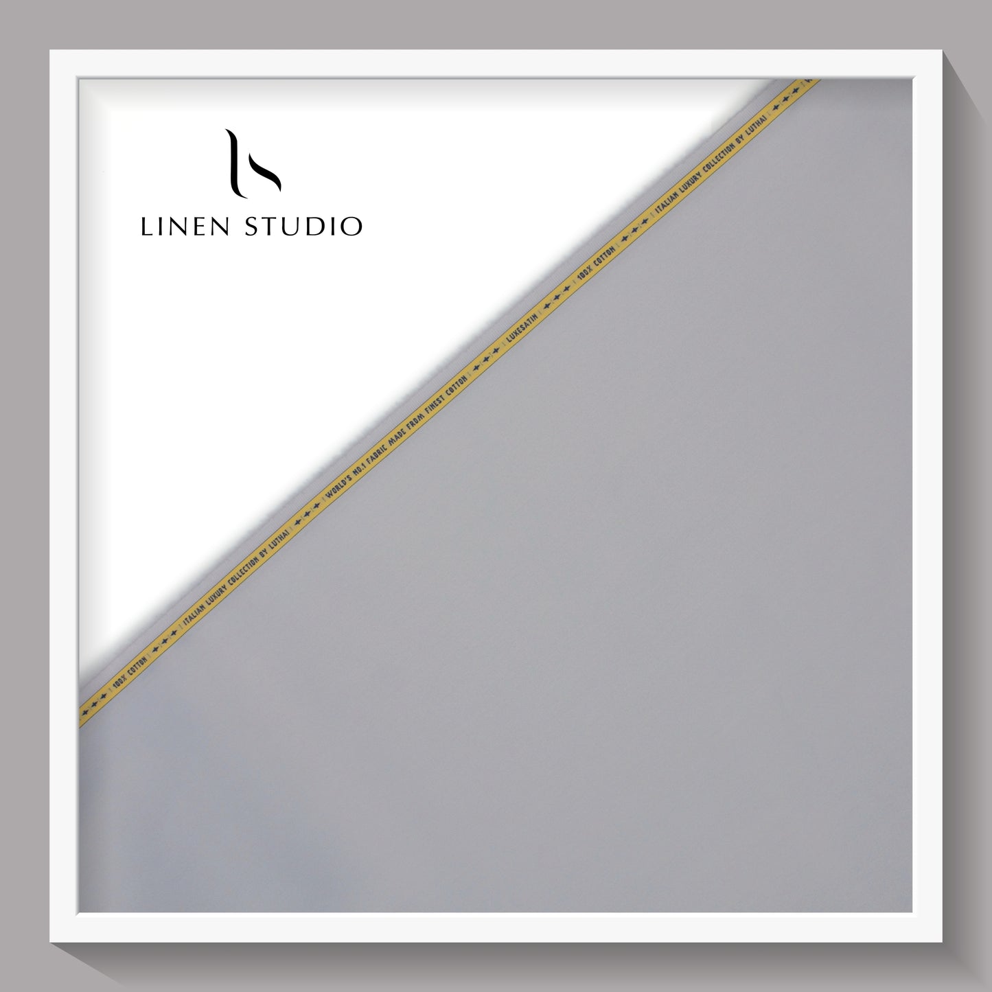 Luthai 100% Luxury Cotton Satin Shirting - Steel Grey