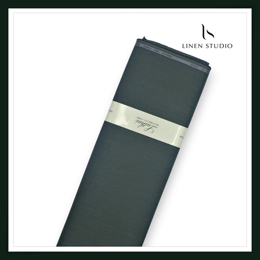 Luthai 100% Supima Cotton 70's Micro Striped Shirting - Lunar Green (Zoom In) (NEW)