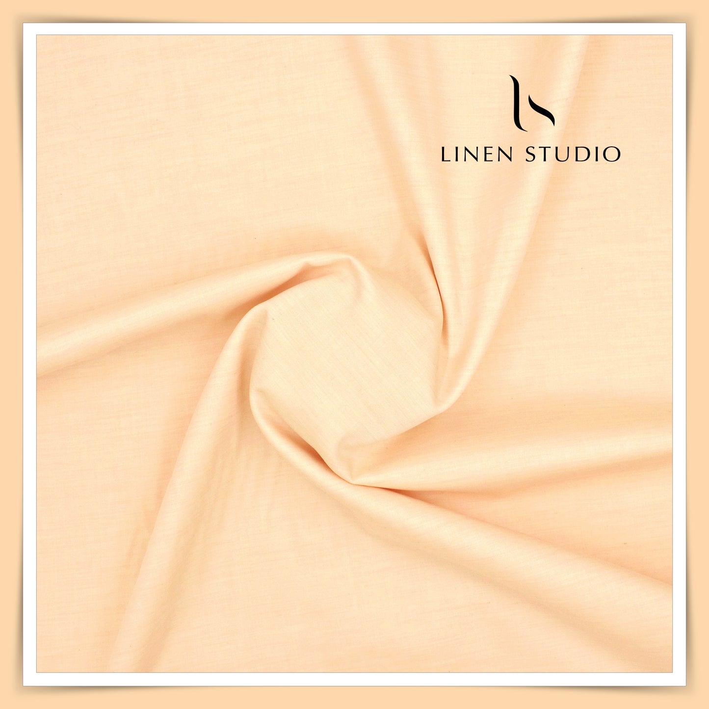 Luthai Supima Cotton Shirting - Khadi Light Orange (50% SALE)