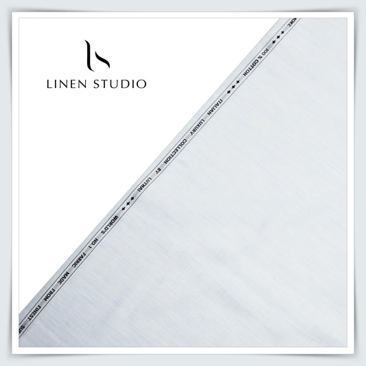 Luthai Supima Cotton Shirting - Khadi Light Sky Blue
