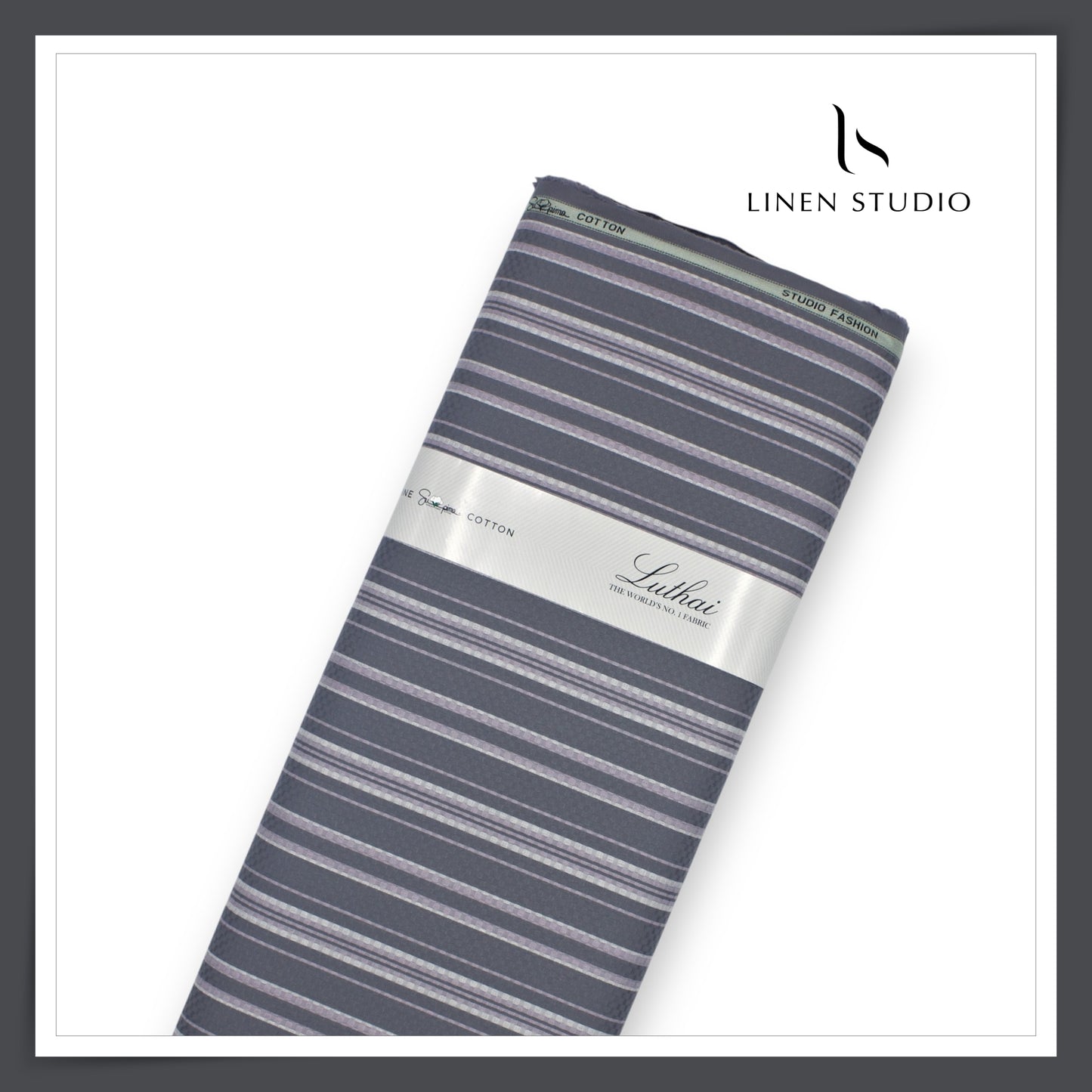 Luthai Graph Grey Stripes - Finest Supima Cotton (NEW)