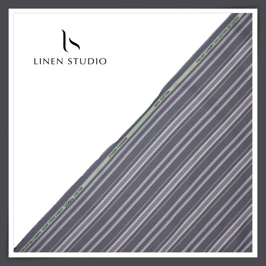 Luthai Graph Grey Stripes - Finest Supima Cotton (NEW)