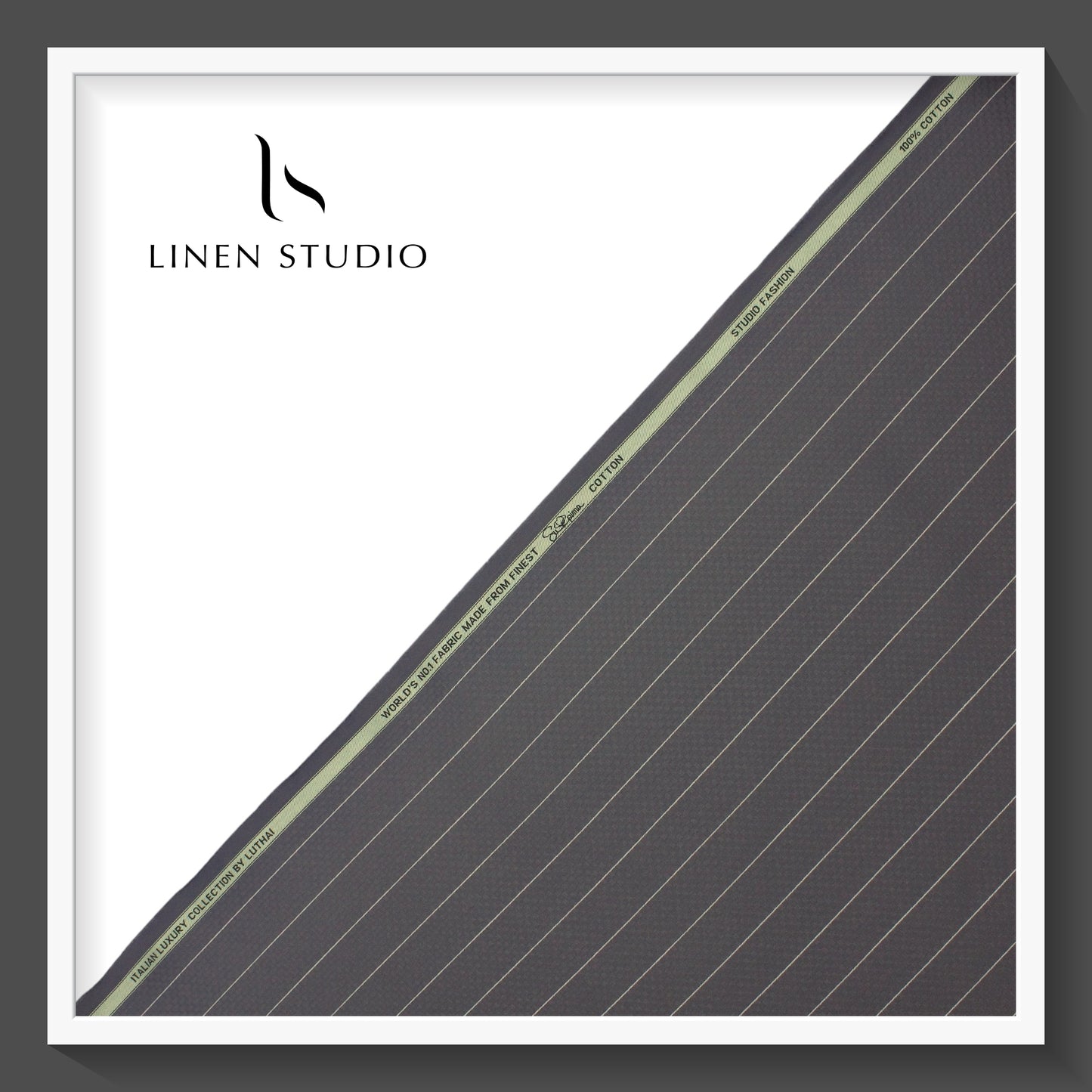 Textured Grey with White Stripes by Luthai (zoom in)
