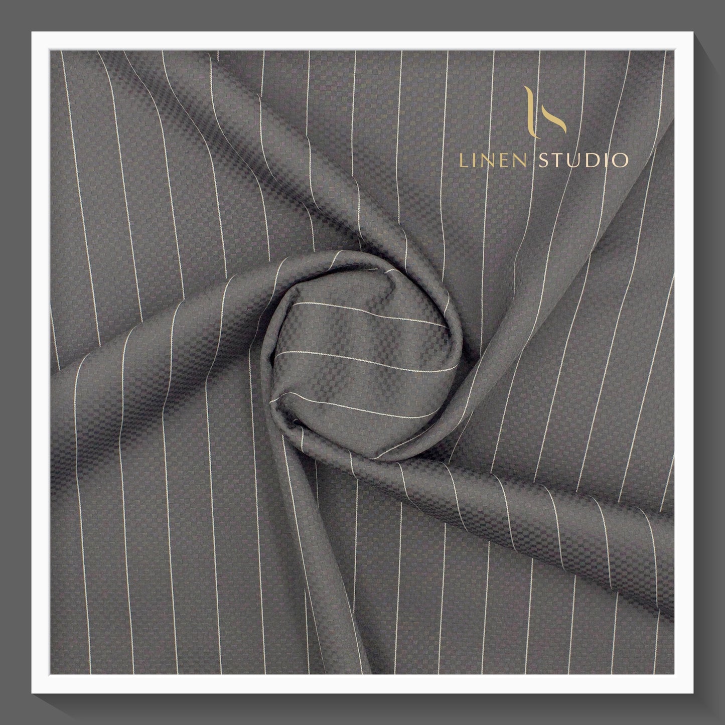 Textured Grey with White Stripes by Luthai (zoom in)